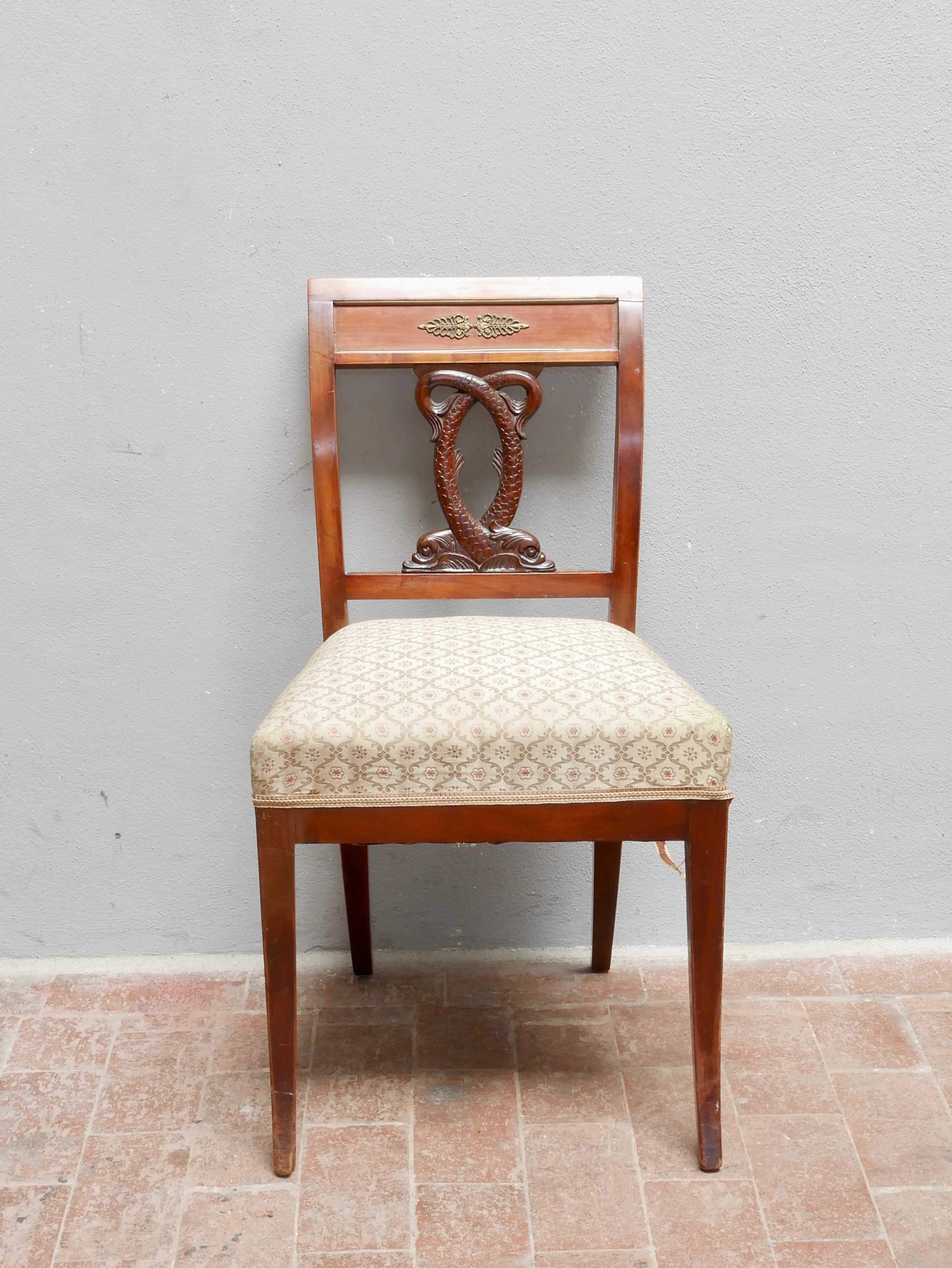 3 STK. SEHR AUSSERGEWÖHNLICHE BIEDERMEIER STÜHLE UM 1820