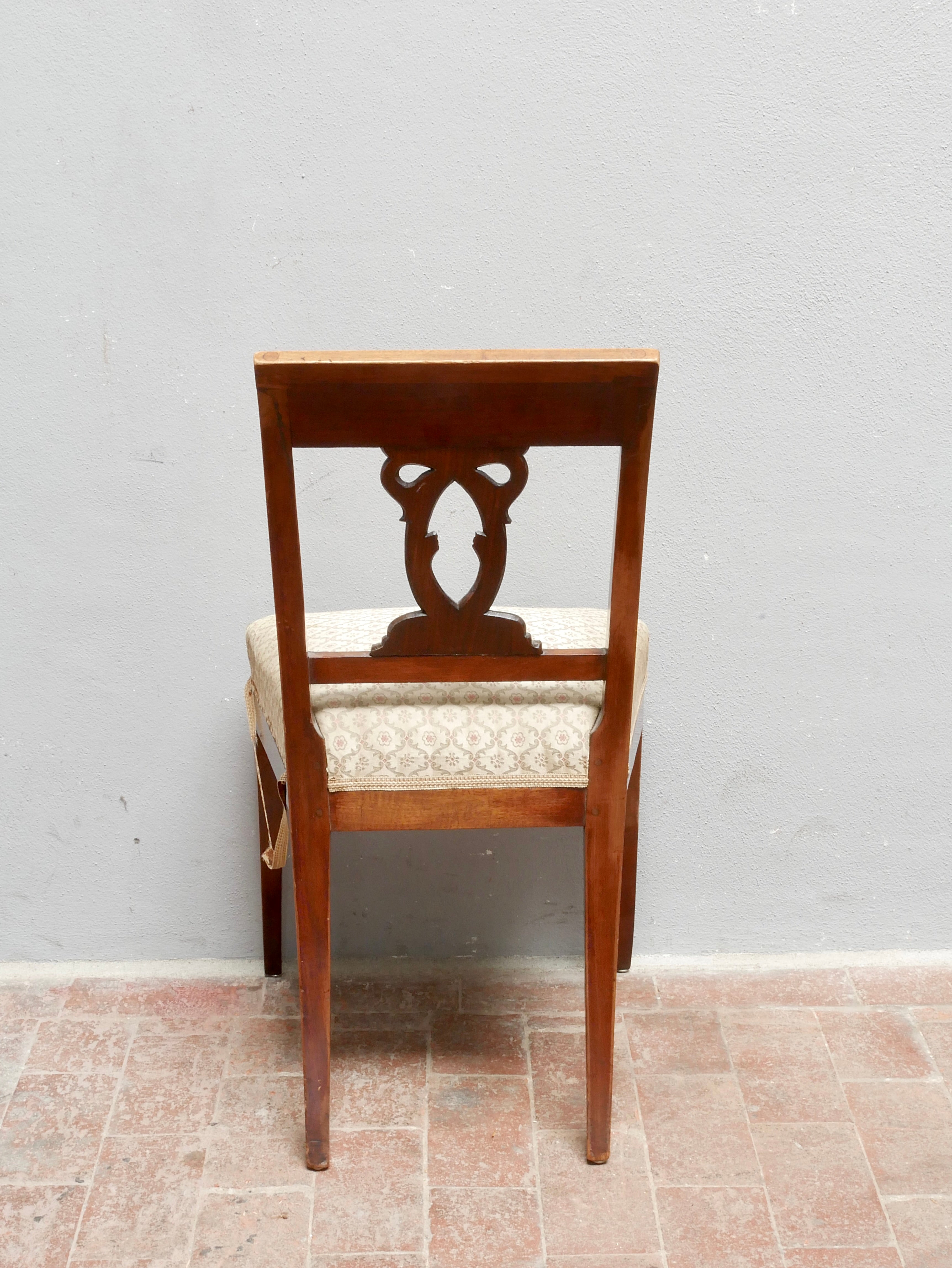 3 STK. SEHR AUSSERGEWÖHNLICHE BIEDERMEIER STÜHLE UM 1820