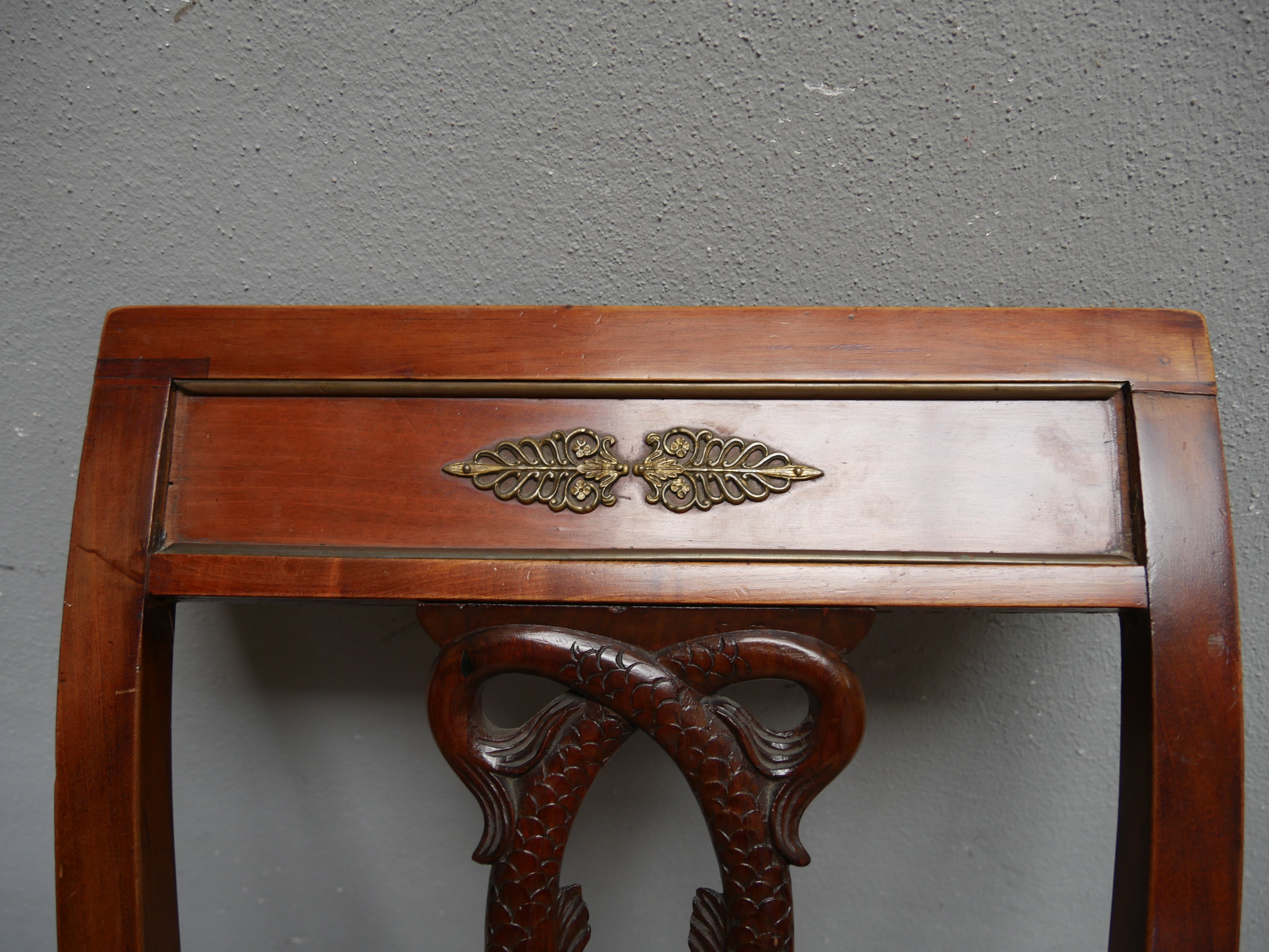 3 STK. SEHR AUSSERGEWÖHNLICHE BIEDERMEIER STÜHLE UM 1820