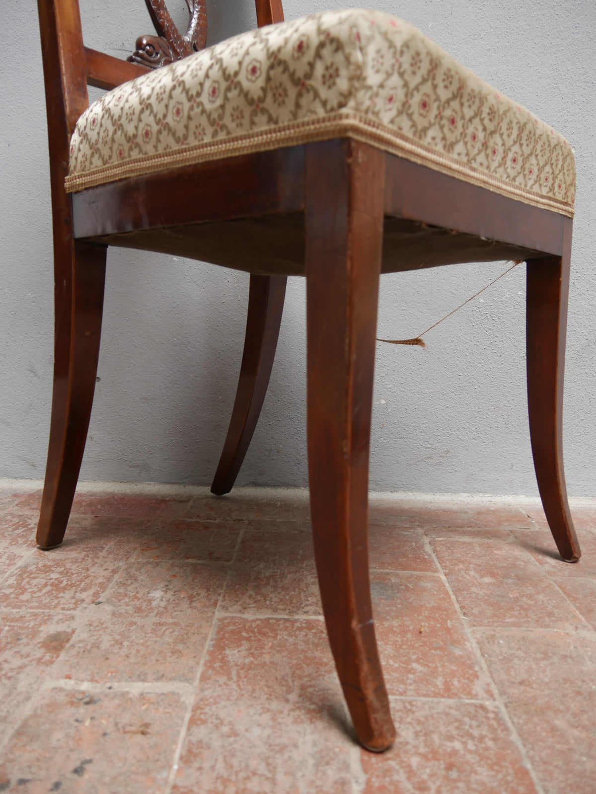 3 STK. SEHR AUSSERGEWÖHNLICHE BIEDERMEIER STÜHLE UM 1820