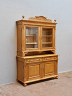 SEHR SELTENES JUGENDSTIL BUFFETT ANRICHTE VITRINE MIT AUFSATZ WEICHHOLZ RESTAURIERT