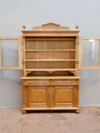 SEHR SELTENES JUGENDSTIL BUFFETT ANRICHTE VITRINE MIT AUFSATZ WEICHHOLZ RESTAURIERT