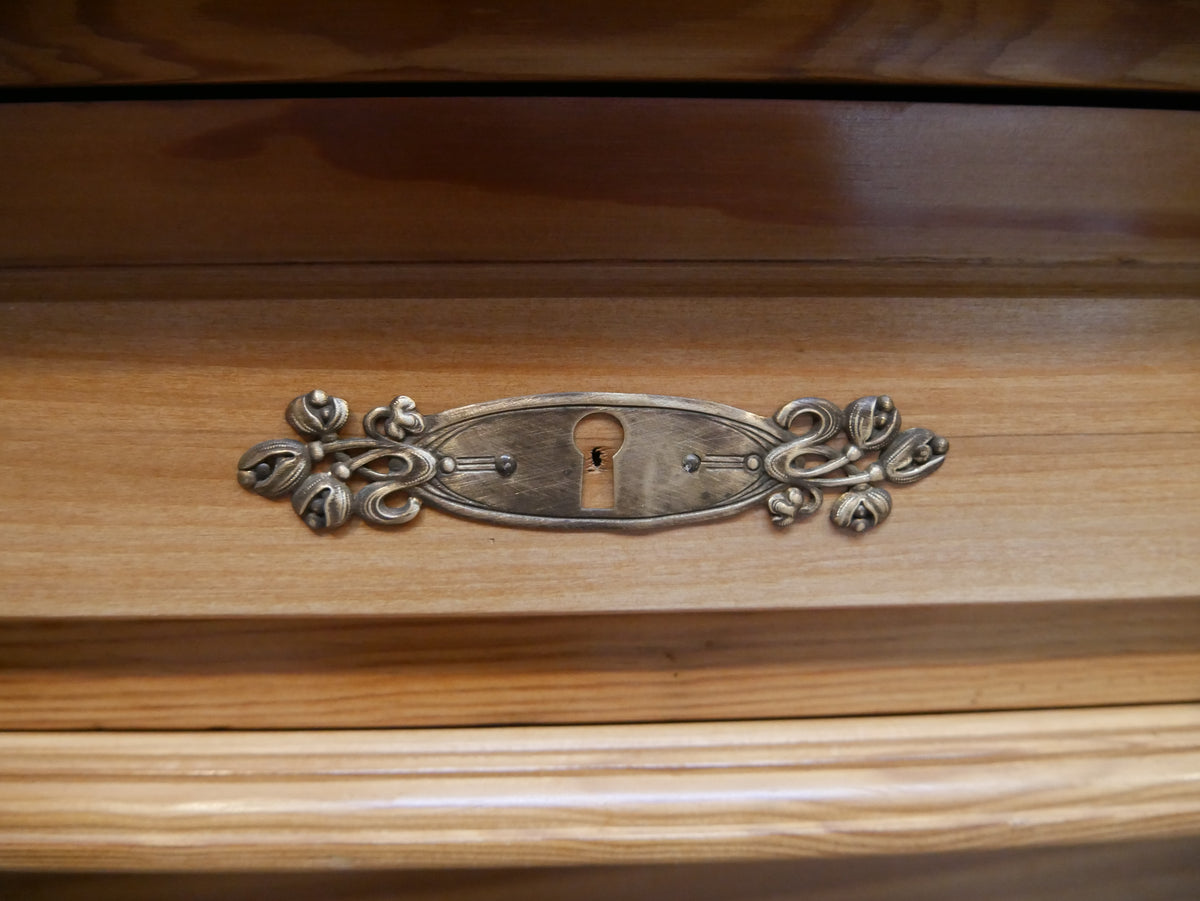 SEHR SELTENES JUGENDSTIL BUFFETT ANRICHTE VITRINE MIT AUFSATZ WEICHHOLZ RESTAURIERT