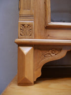 SEHR SELTENES JUGENDSTIL BUFFETT ANRICHTE VITRINE MIT AUFSATZ WEICHHOLZ RESTAURIERT