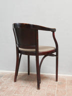 Rückansicht von Jugenstilstuhl von Thonet Wien