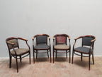 4 Jugenstilstühle von Thonet Wien nebeneinander stehend